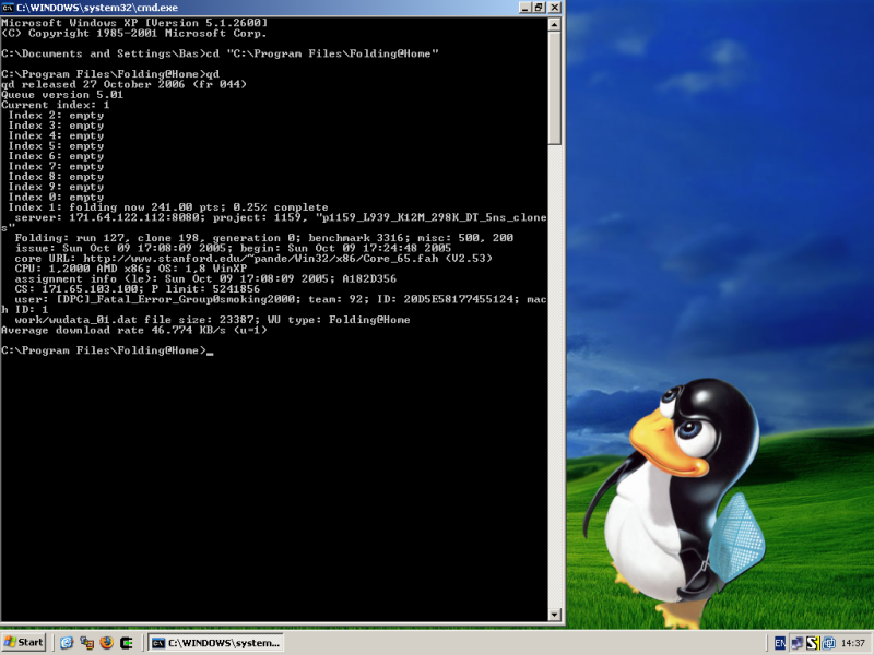 Windows XP Running qd